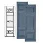 Custom Vinyl Raised Panel Shutters w/ Double Offset Mullion