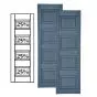 Custom Vinyl Raised Panel Shutters w/ Triple Mullion