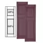 Custom Vinyl Raised Panel Shutters w/ Offset Top Mullion