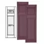 Custom Vinyl Raised Panel Shutters w/ Offset Top Mullion