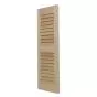 Traditional Wood Open Louver Shutters w/ Center Mullion