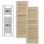 Traditional Wood Open Louver Shutters w/ Offset Top Mullion