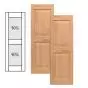 Traditional Wood Raised Panel Shutters w/ Center Mullion