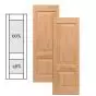 Traditional Wood Raised Panel Shutters w/ Offset Bottom Mullion