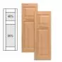 Traditional Wood Raised Panel Shutters w/ Offset Top Mullion