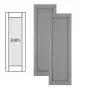 Traditional Composite Raised Panel Shutters w/ Full Panel, Installation Brackets Included