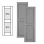 Traditional Composite Raised Panel Shutters w/ Center Mullion, Installation Brackets Included