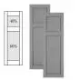 Traditional Composite Raised Panel Shutters w/ Offset Top Mullion, Installation Brackets Included