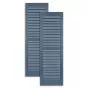 Standard Open Louvered Exterior Vinyl Shutters, 15" Wide