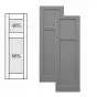 Traditional Composite Flat Panel Shutters w/ Offset Top Mullion, Installation Brackets Included