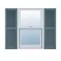 Custom Size Premium Vinyl Open Louver Window Shutters, w/Shutter-Loks (Per Pair) 