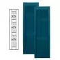 Custom Framed Closed Board & Batten Vinyl Shutters w/ Top Double Mullion