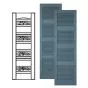 Custom Vinyl Louvered Shutters w/ Triple Mullion