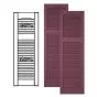 Custom Vinyl Louvered Shutters w/ Offset Top Mullion