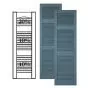 Custom Vinyl Louvered Shutters w/ Offset Top Double Mullion
