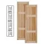 Traditional Wood V Groove Shutters w/ Double Offset Mullion