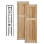 Traditional Wood V Groove Shutters w/ Offset Top Mullion