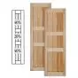 Traditional Wood V Groove Shutters w/ Double Center Mullion
