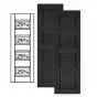 Custom Vinyl Classic Panel Shutters w/ Triple Mullion