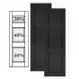 Custom Vinyl Classic Panel Shutters w/ Offset Top Double Mullion