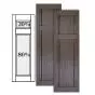 Custom Vinyl Classic Panel Shutters w/ Offset Top Mullion