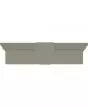 43 5/8"W x 6"H Classic Dentil Crosshead, Fade-Resistant Vinyl