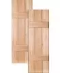 Cottage Style Wood Joined Board-n-Batten Shutters w/ Two Battens