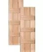 Cottage Style Wood Joined Board-n-Batten Shutters w/ Three Battens