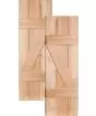 Cottage Style Wood Joined Board-n-Batten Shutters w/ Z bar