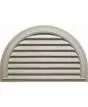 34"W x 22"H Half Round Gable Vent Louver, 100 Sq. Inch Vent Area