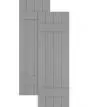 Traditional Composite Board-n-Batten Shutters w/ Two Battens, Installation Brackets Included
