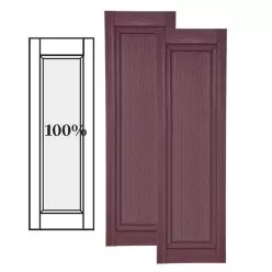 Custom Vinyl Raised Panel Shutters w/ Full Panel