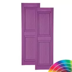 Painted Custom Color Vinyl Raised Panel Shutters