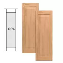 Traditional Wood Raised Panel Shutters w/ Full Panel