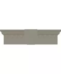 43 5/8"W x 6"H Classic Dentil Crosshead, Fade-Resistant Vinyl