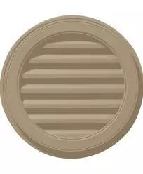 36"W x 36"H Round Gable Vent Louver, 140 Sq. Inch Vent Area