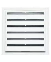 12"W x 18"H Classic Rectangle Gable Vent Louver, 001 - White (5/pack)