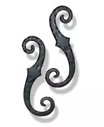 Large Scroll Tieback with Lag