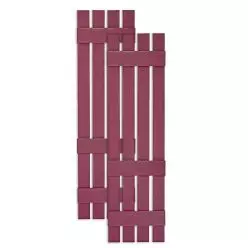 Custom Open Board & Batten Vinyl Shutters w/ Offset Bottom Crossbar