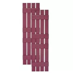 Custom Open Board & Batten Vinyl Shutters w/ Double Offset Crossbar