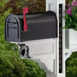 Personalized Vertical Cast Aluminum Address Plaque for Mayne Mailbox Posts