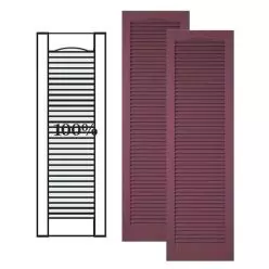 Custom Vinyl Louvered Shutters w/ Full Louver
