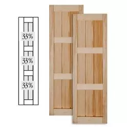Traditional Wood V Groove Shutters w/ Double Mullion