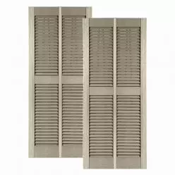 Custom Vinyl Double Wide Louvered Shutters