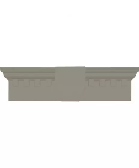 43 5/8"W x 6"H Classic Dentil Crosshead, Fade-Resistant Vinyl