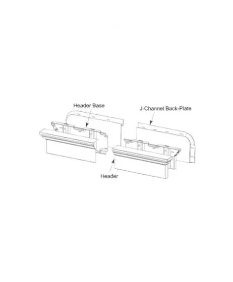 33 5/8"W x 6"H J-Channel Back-Plate