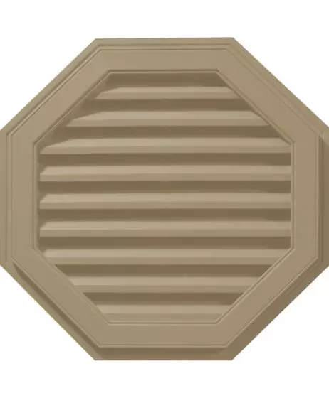 22"W x 22"H Octagon Gable Vent Louver, 54 Sq. Inch Vent Area