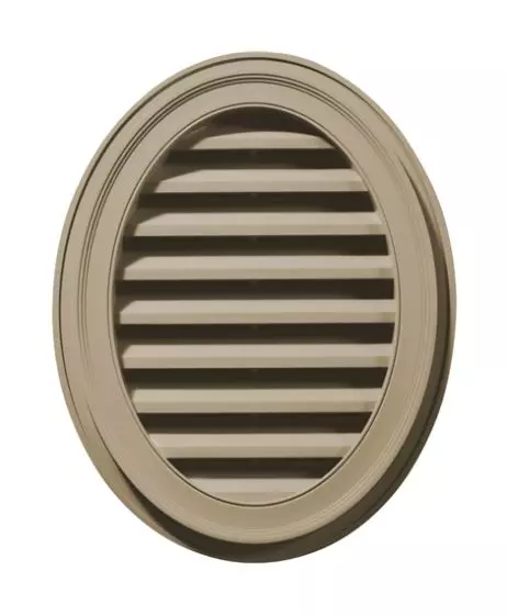 21"W x 27"H Oval Gable Vent Louver, 57 Sq. Inch Vent Area
