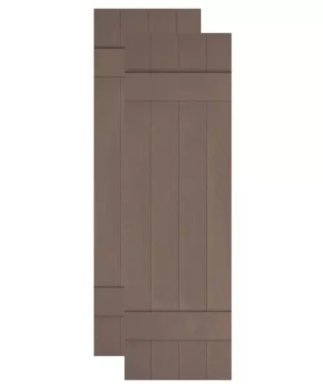14" Standard Closed Board & Batten Vinyl Shutters w/ Common Style