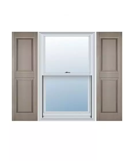 MID-AMERICA Standard Size Premium Williamsburg Double Panel Shutters, w/Installation Shutter-Lok's